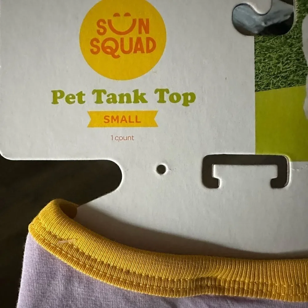NWT Pet Apparel Purple Dog Tank Tee “Hello Summer” Pineapple - Size Small